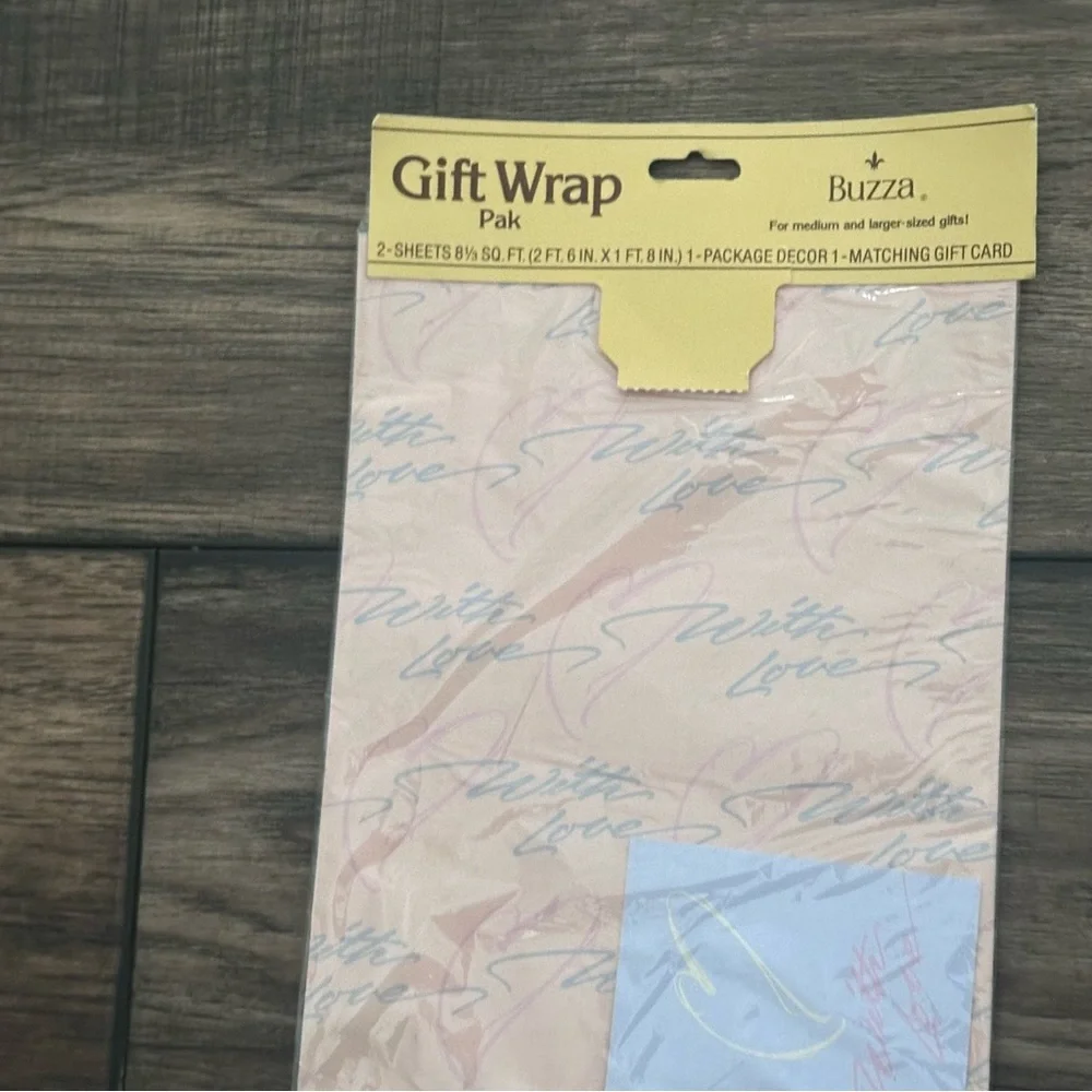 Set of 6 vintage gift wrap packs